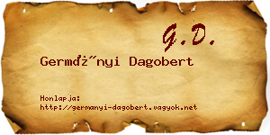 Germányi Dagobert névjegykártya